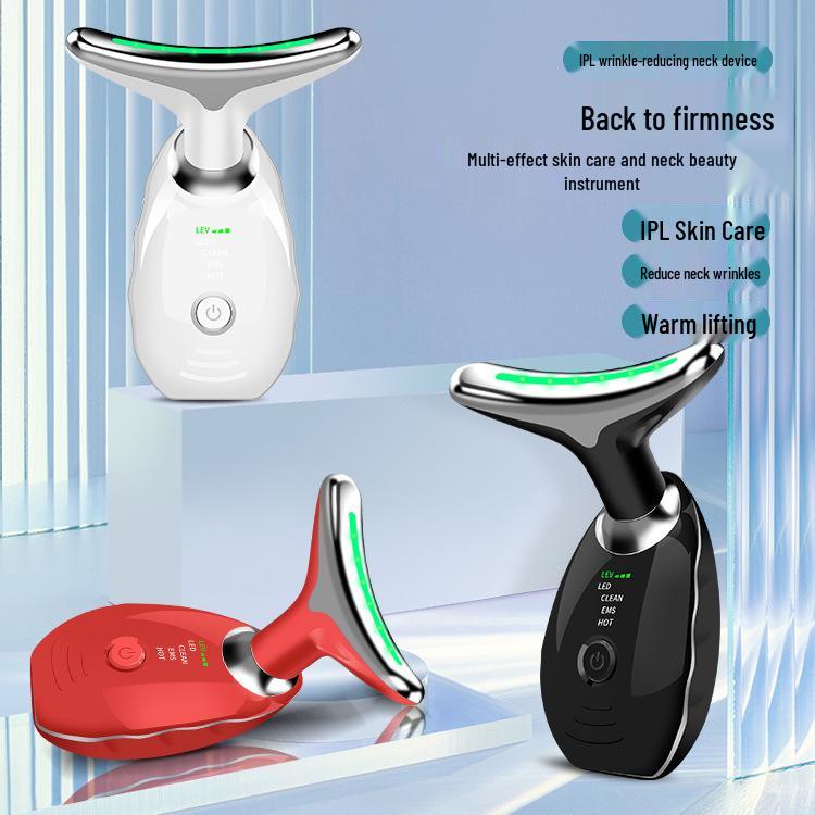 Tricolor Beauty Neck Device: Firms, Lifts, and Reduces Neck Lines and Nasolabial Folds with Care Massage and Protection