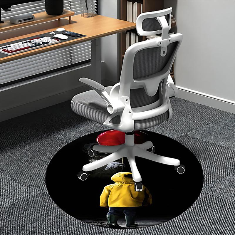 

Clown Balloon Chair mat Round Rug Office carpet, Non slip, Suitable for Living Rooms, Bedrooms Decor 1205704a 80cm by 80cm