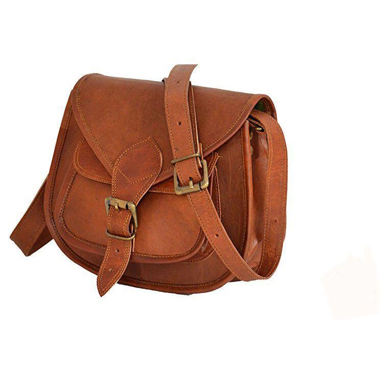 Mini 9 In Goat Leather Women Cross Body Bag Satchel Handbag Purse Sling Messenger