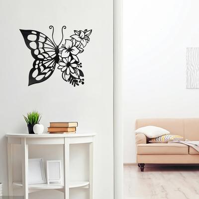 1pc Elegant Butterfly Metal Wall Art - Modern Silhouette for Bedroom | Easy Installation Home Decoration