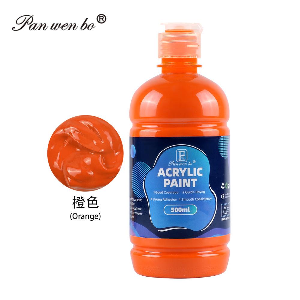 12 Färger Stor Partipack Akrylfärg(500 ml/17 oz) Flaskor, Canvas, Stenar, Trä, Tyg, Keramik, Giftfria för Konstnärer och Vuxna