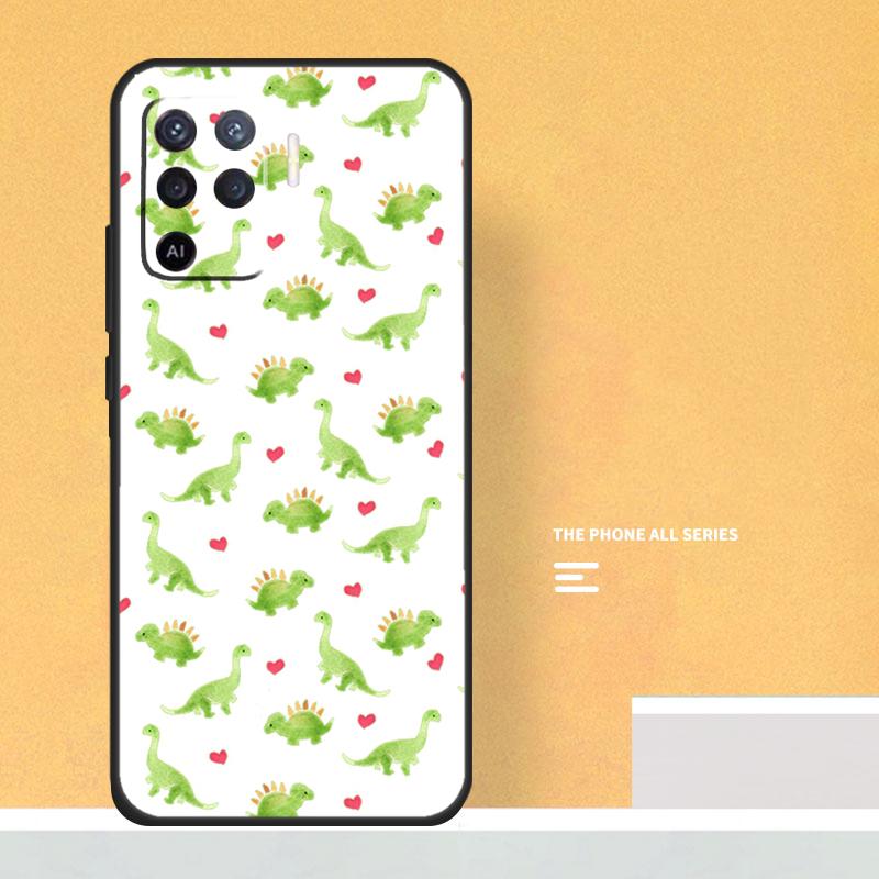 Dinosaur Pattern Case For Oppo A40 A60 A80 A78 A98 A58 A38 A18 A54 A74 A94 A96 A76 A16 A15 A17 A57 A5 A6 Pro