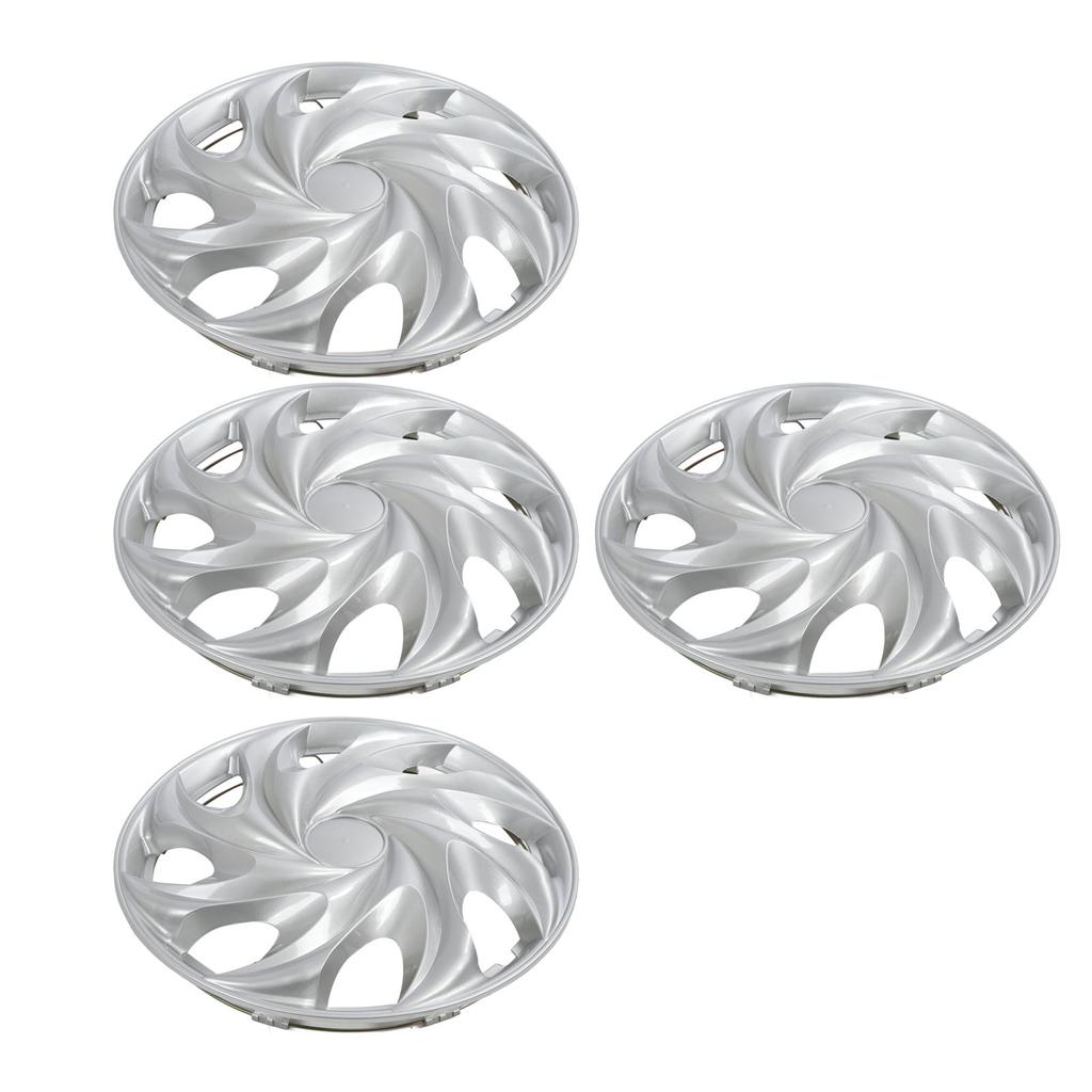 4 Pcs 14 Inch Wheel Hub Cap Universal Fit Silvery Wheel Hub Rim Cover for Cars Trucks Vans