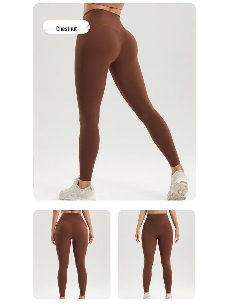 Fuyou Nahtlose High-Waist Yoga-Hose für Damen - Herbst/Winter, Po-Lifting, Beinverlängernde Fitness-Tights