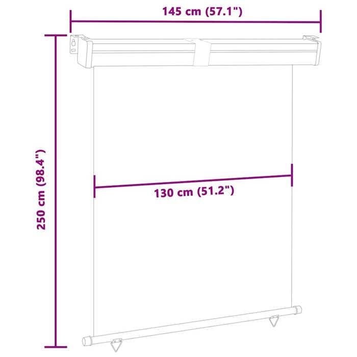 VidaXL Balcony Side Awning Sunshade Windbreak for Balcony Patio Terrace Outdoor UV and Water Resistant 48425