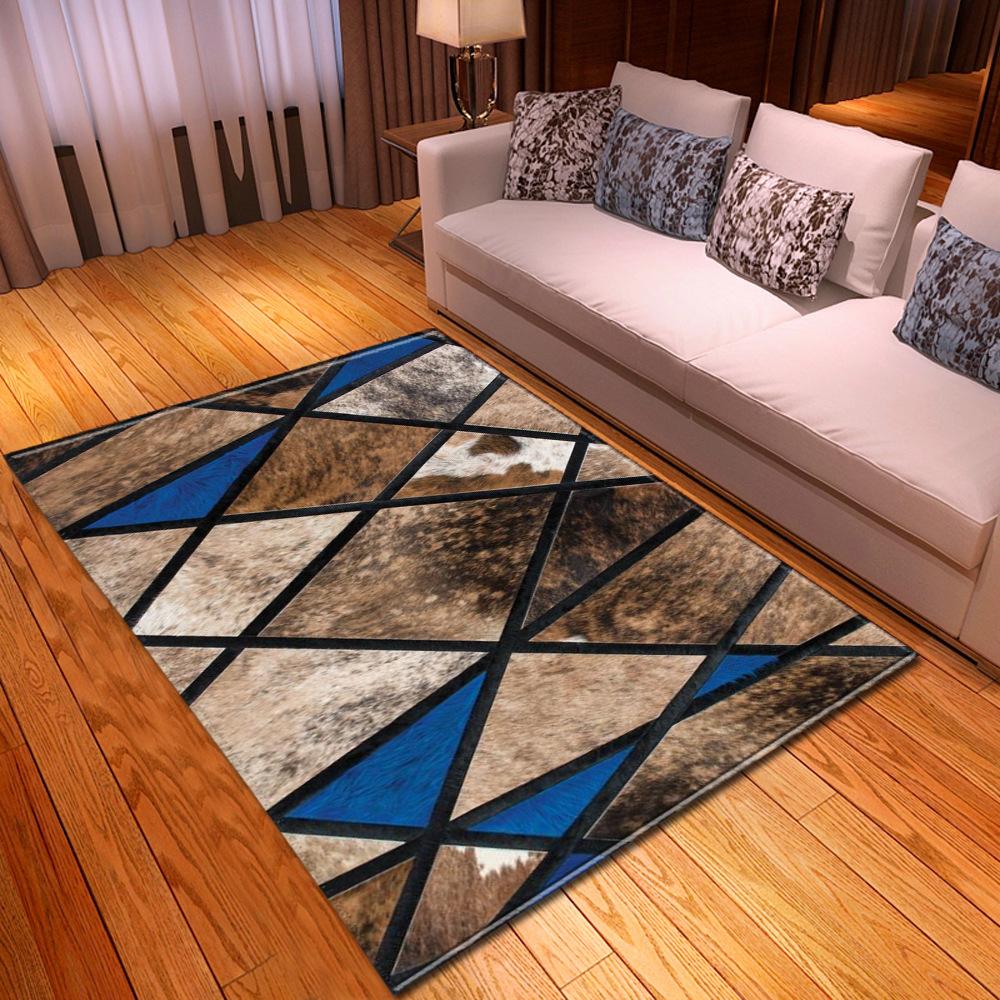3D Three-Dimensional Large Carpet Door Mat Black And White Vortex Living Room Large Square Floor Mat Non-Slip Foot Mat