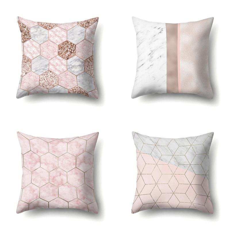 Polyester Pillow Case Automobile Decoration Home Printed Pillow Case Waist Cushion Cover Car Cushion Head Cushion Cover