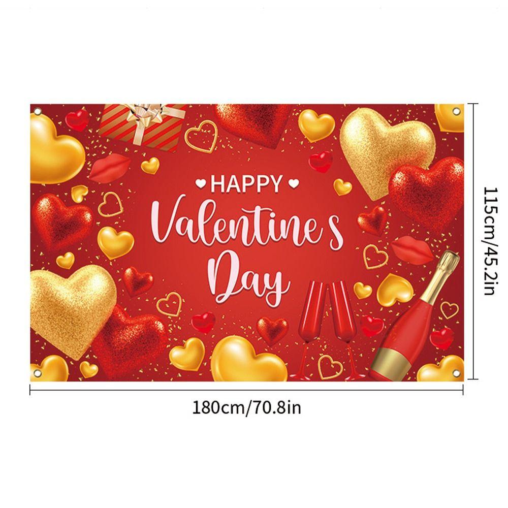 115cmx180cm Valentine's Day Photography Backdrop Romantic Happy Valentine's Day Banner  Anniversary