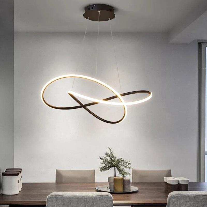 Modern LED Pendant Light 50/60CM Line For Living Room Dining Table Kitchen Furniture Interior Decorative Lighting Fixtures
