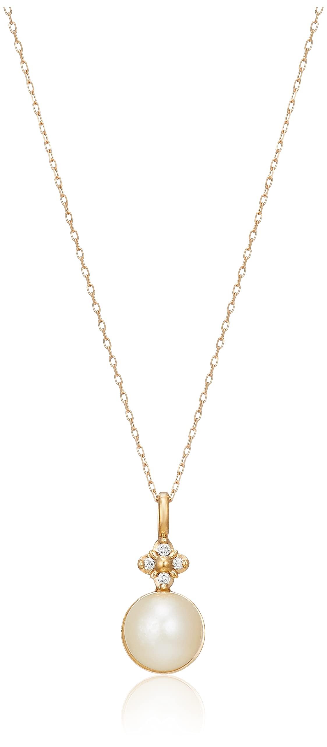 June Birthstone Akoya Pearl K10 Yellow Gold Necklace BAPGB5748G40 [Bloom]