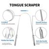 4 Colors U-Shaped Stainless Steel Tongue Scraper for Fresh Breath Oral Hygiene Coated Metal Cleaning Tool
