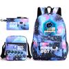 Astro Bot Children's School Bag, Cosmic Robot Elementary School Student Starry Sky Backpack Leisure Bag