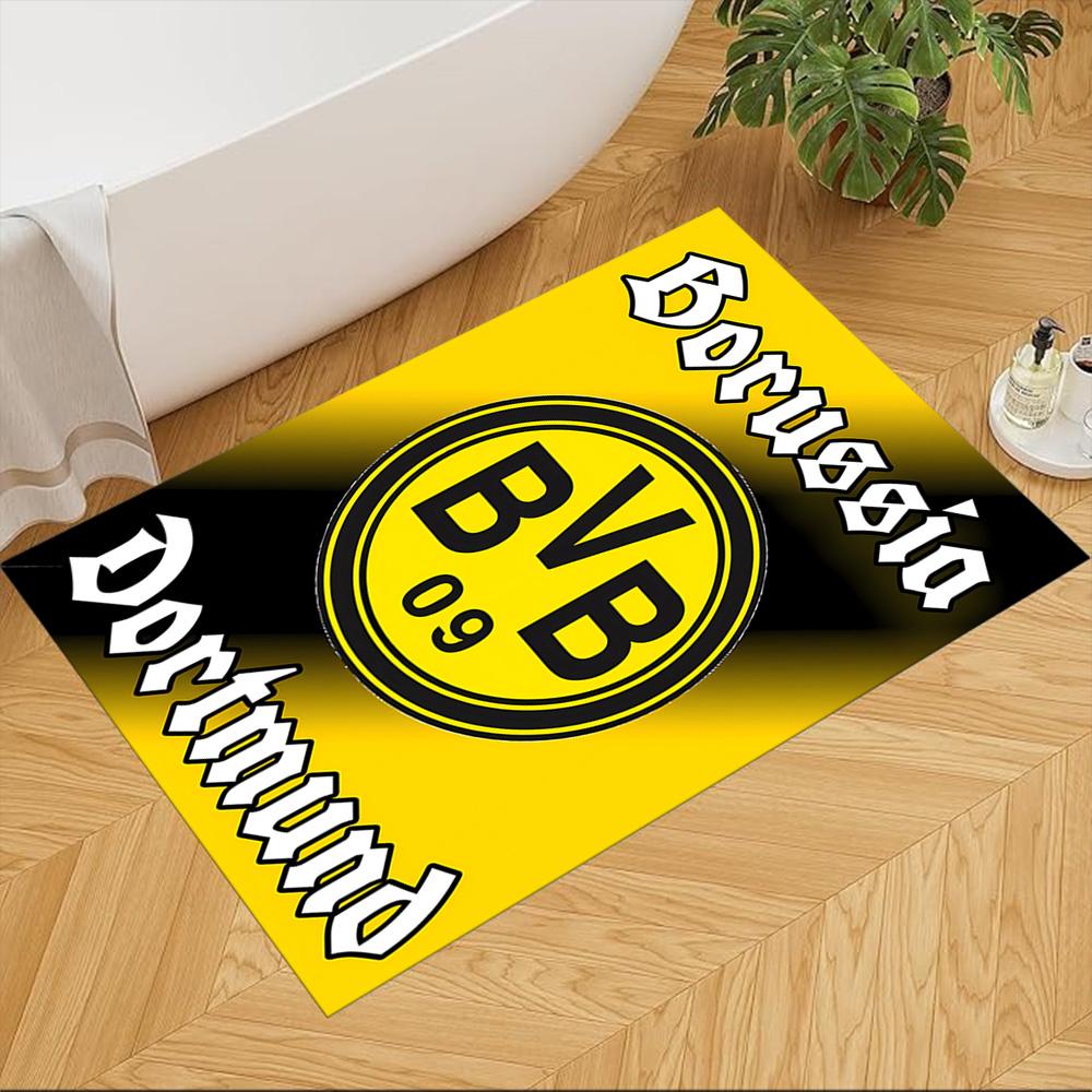Borussia Dortmund Passion Anti-slip Rug Soft Plush Non-slip Bottom Pet-friendly Living Room Retro American Style Birthday Gift for Family
