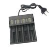 Battery Charger Adapter 4-Channel Charging Station for 4.2V 18650/26650/21700 with Overcharge Prevention LED Light