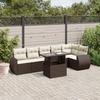 VidaXL Garden Furniture Set with Cushions 7 Pcs Brown Wicker 3268553