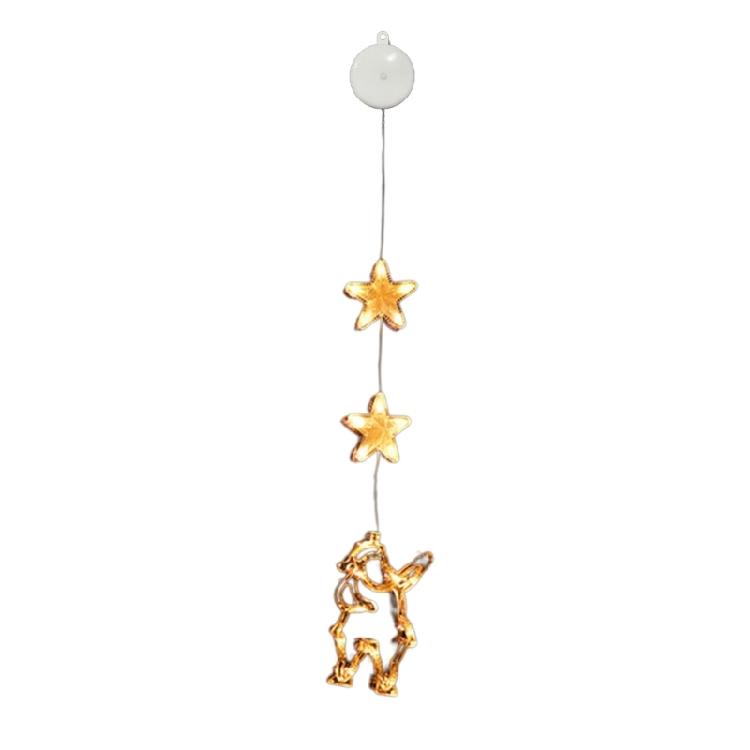 Seasonal Window LED Light Battery Operated Hanging Lamp for Christmas Home Decoration Stylish Holiday Window Adorment