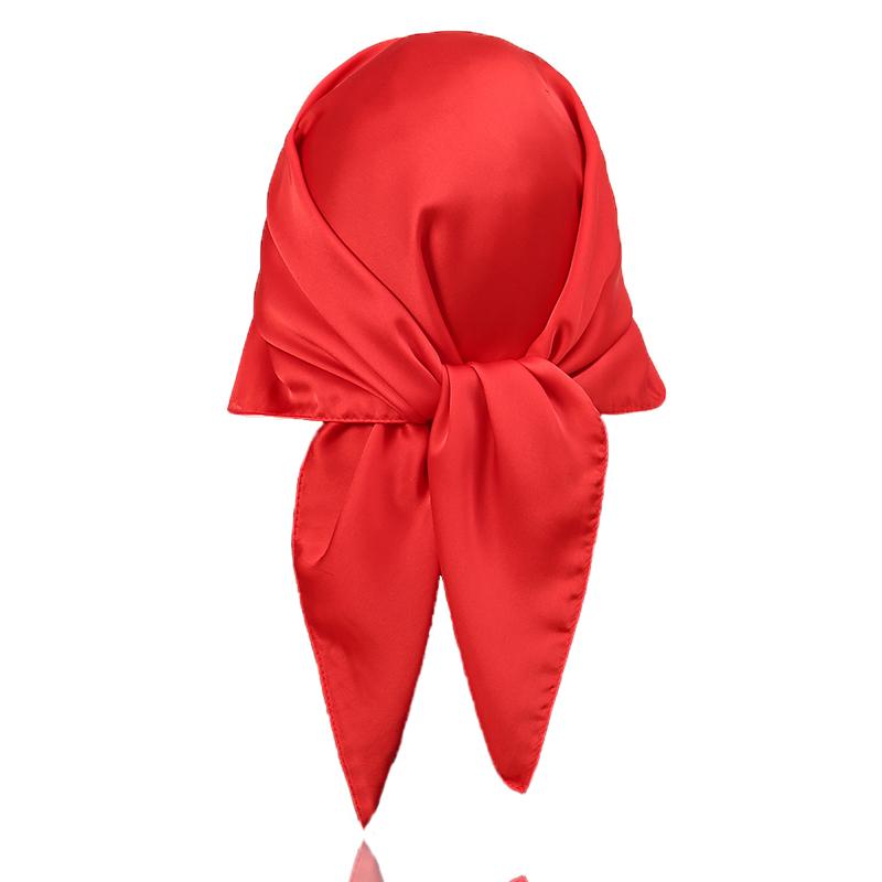 Luxury Silk feeling Scarf Women Satin Solid color Hijab RUNMEI Scarves Muslim Pareo Bandana Female Shawl Wrap Headband Foulard
