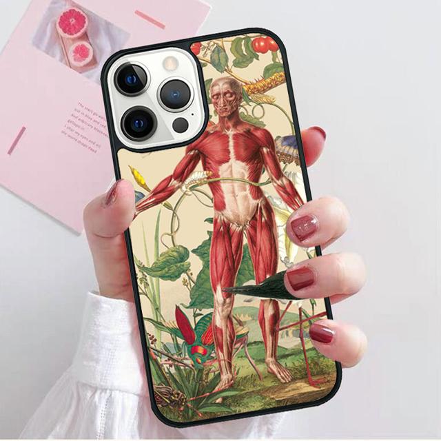 Human Brain Art Phone Case Back Cover for iPhone 17 Air 16 15 14 13 11 12 Pro Max Plus Shell Coque