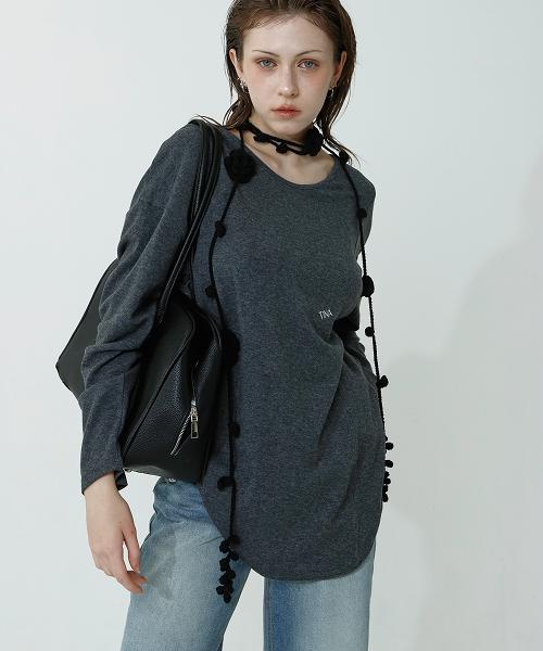 LOVENTINA Ultra Warm Long T-Shirt_Charcoal