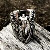 High Street Metal Ring Punk Style Star Angel Snake Eye Design Finger Jewelry