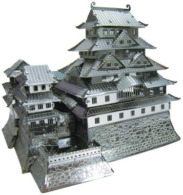 Tenyo Metallic Nano Puzzle Famous Castles and Historical Buildings Series Himeji Castle Stainless Steel Material No Glue Required Thickness Laser