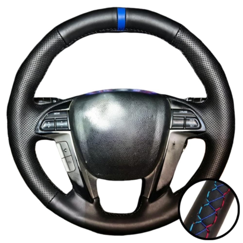 Car Interior Accessories Hand Stitched Non-slip Artificial Leather Odyssey Pilot Steering Wheel Cover For Honda Accord 8