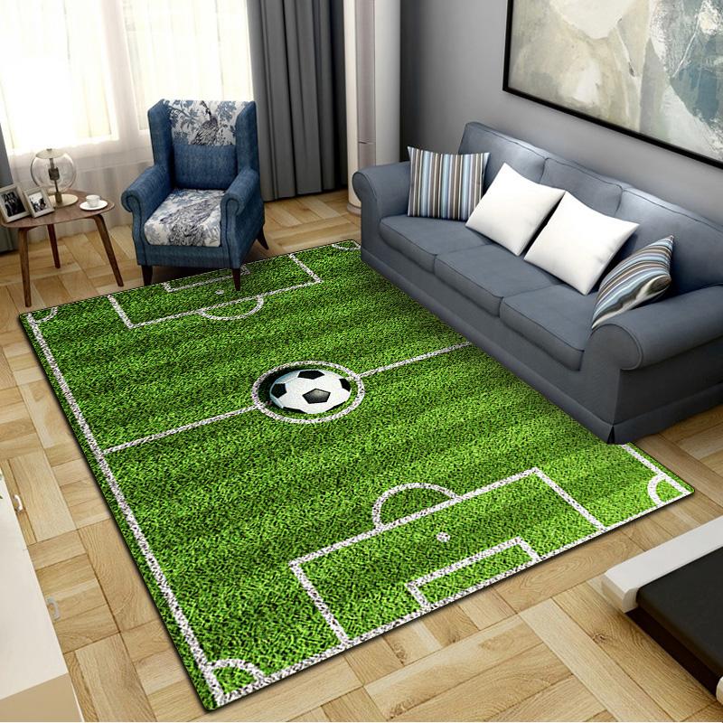 Basketball Soccer Carpet Rug for Living Room Bedroom Home Sofa Decoration,Kids Play Non-slip Floor Mat