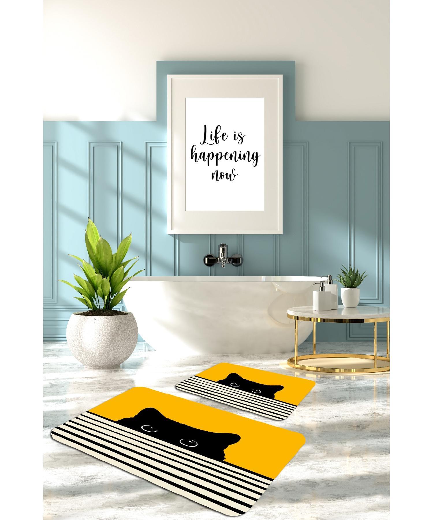 

Нескользящее основание Home Design, коврик для ванной, цифровая печать, декоративные, 2 шт., микрофибра