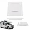 RV Screen Door Slider 12 Inch Plastic Slide Panel with Handle - Integrated Slide Stop for Smoother Sliding RV Door Part Replacement for Trailer Campe