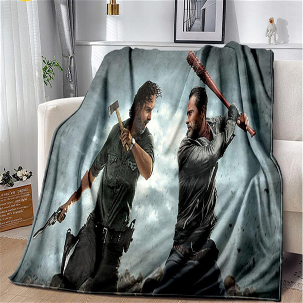 The Walking Dead Horror Soft Plush Blanket,Flannel Blanket Throw Blanket for Living Room Bedroom Bed Sofa Picnic Cover Bettdecke