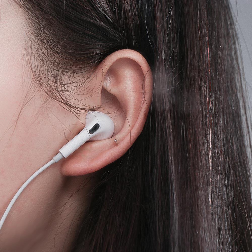 Wired Controll in Ear Earphone Type C Type C Headset Music Earphones Wired Earphone  Sports