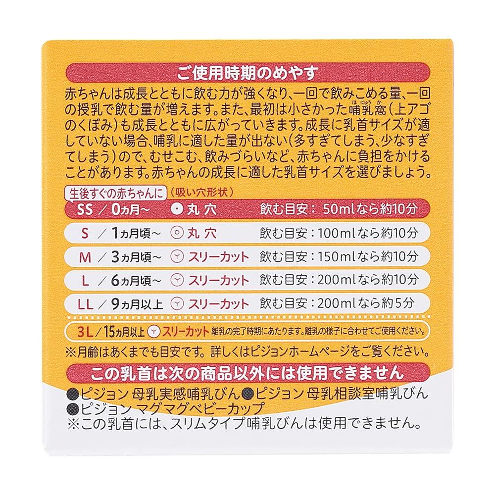 Pigeon Breastfeeding Nipple 1 Round 01135 (Silicone Rubber) [SS Size, Count], 0-1 Months, Hole,