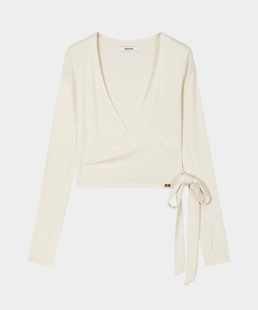 KISYNING Yoga Flow Wrap Cardigan (White)
