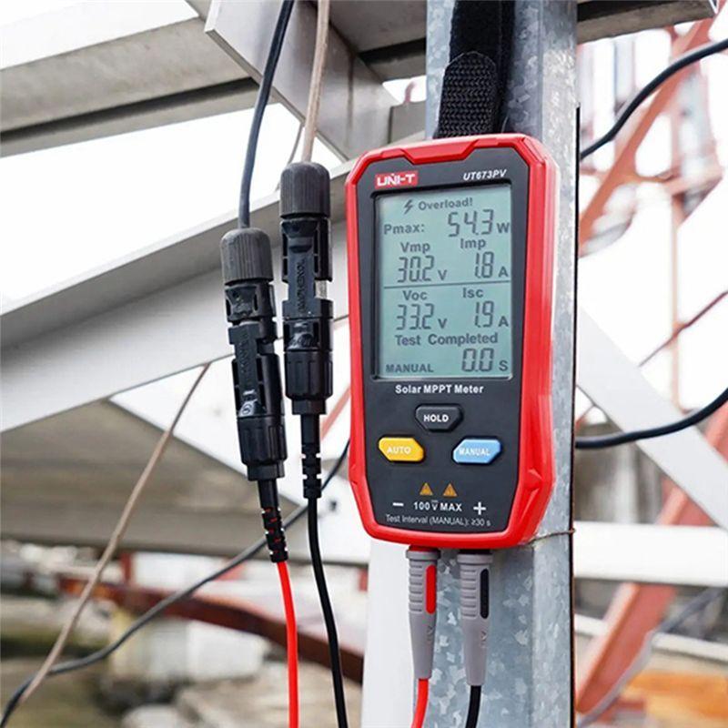 Efficientt-UNI-T UT673PV Solor MPPT Meter Photovoltaic Maximum Power Tester Peak Open Circuit Voltage Short Circuit Current Test