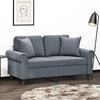 VidaXL 2-seater Sofa with Dark Grey 120 Cm Velvet Cushions, Sofa, Upholstered Sofa, Living Room Seat, Loveseat, Sofa 3200936