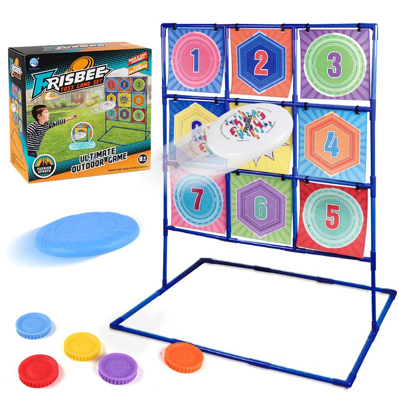 Children'S Frisbee Throwing Game Toys Indoor And Outdoor Parent-Child Interaction Jiugongge Digital Target Bracket Set