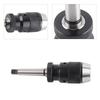 1‑16mm Capacity 45# Steel Self Tighten Keyless Lathe Drill Chuck with MT2‑JT3 Taper Arbor