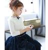 Girls' Spring & Autumn Korean Style Lace Beaded T-Shirt Top