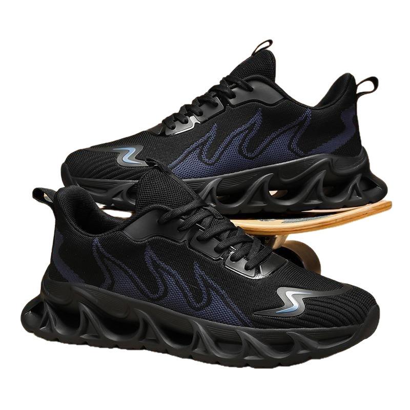 Large size outdoor sports shoes fashion men's shoes fly-woven mesh blade shoes casual trendy shoes men's air cushion dad shoes
