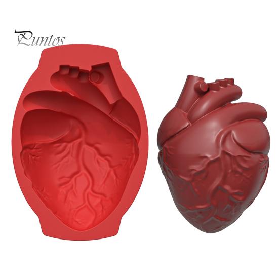 Halloween Silicone Cake Mold Realistic Human Heart Shape Reusable Easy To Clean DIY Baking Tools for Cookies Chocolates