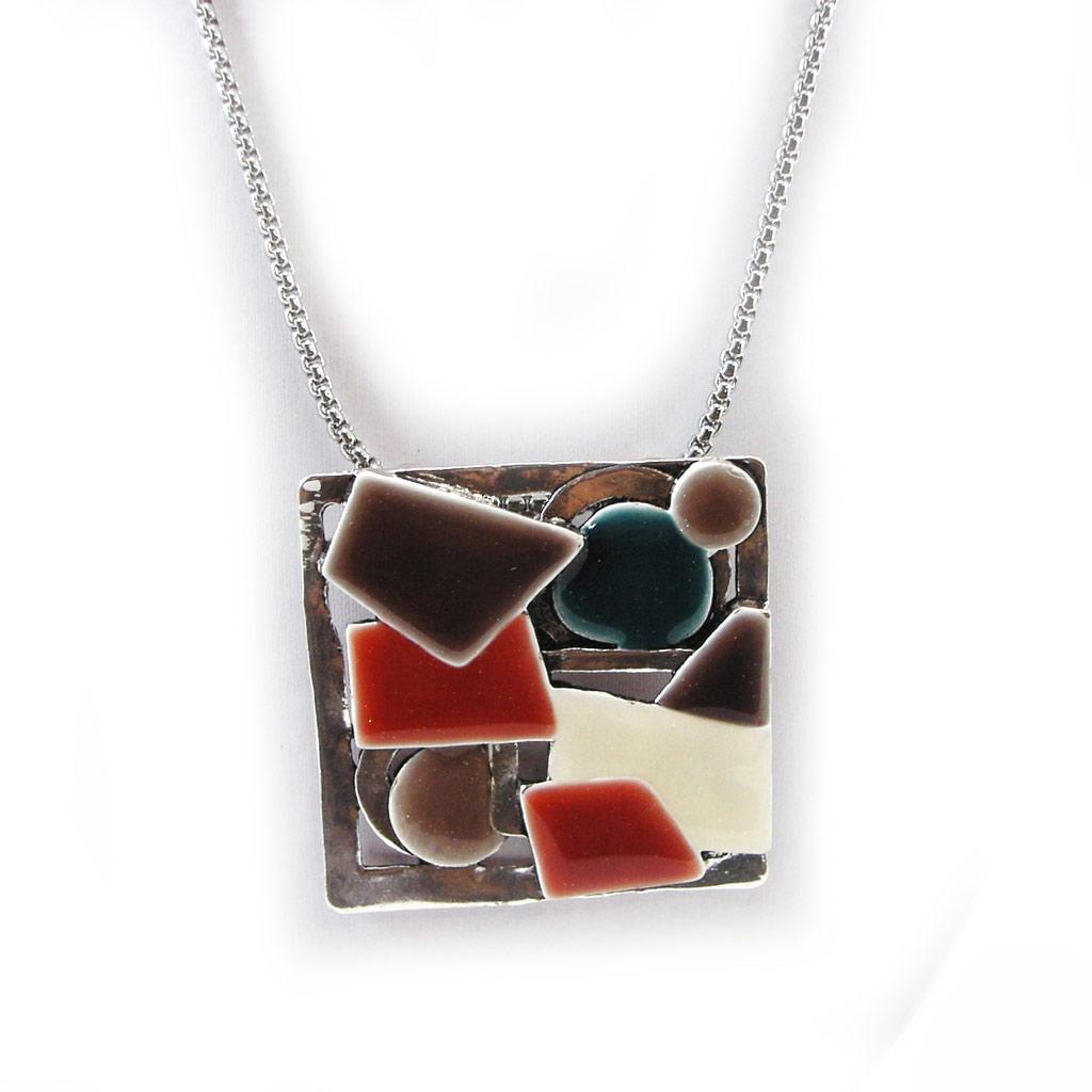 Les Trésors De Lily [G6132] - Collier Créateur 'Anamaya' orange marron