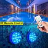 Updated Submersible 13LED Underwater Light with Remote Control Underwater Pool Light IP68 Bright Lamp RGB for Pond/Pool/Aquarium