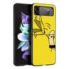 Funny Bite Apple Banana Hard PC Phone Case For Samsung Galaxy Z Flip 7 6 5 4 Black Cover For Galaxy Z Flip 3 Foldable Fundas Bag