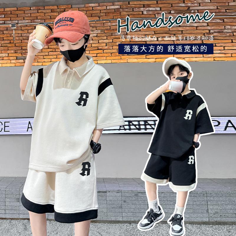 Boys' summer outfit set 2026 new children's outfit mid size cool and handsome summer sports thin style boys' summer fashion trend