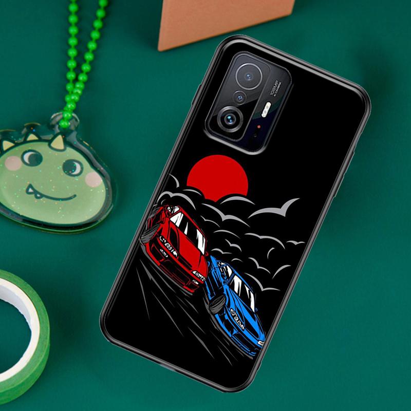 Japan JDM Sports Car Case For POCO F5 X5 X3 Pro X4 F4 GT F3 M5s C40 Cover For Xiaomi 13 12 Lite 11T 12T Pro 12X
