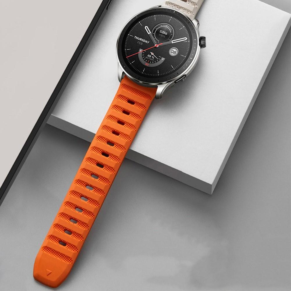Universal Silicone Strap 20mm, Orange / Cream