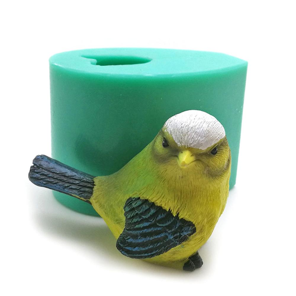 3D Simulation Cuckoo Silicone Mold Bird Shape Cake Decoration Tools Sparrow Sculpture Chocolate Candle Molds Birds Mould