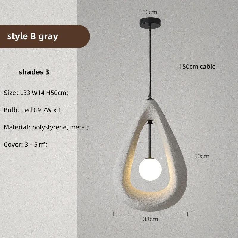 Modern LED Wabi Sabi Pendant Lights Hanging Lighting Minimalism Suspend Living Room Bedroom Home Indoor Decor Lamps Fixtures