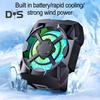 Rechargeable Phone Radiator Low-Noise Wireless Magnetic 3 Speeds Adjustable Gaming Phone Cooling Fan with LED Lights