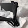 Fashion Round Toe Leather Zipper Ladies Knee High Shaft Shoes 2025 New Pu Trend Footwear Gyaru Gothic Hot Y2k Fashion Women's Long Boots